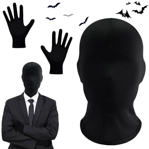 2 Stück Vollgesichtsmaske Halloween,Schwarze Maske Halloween,Vollgesichtsmaske,Halloween Vollgesichtsmaske,Gesichtslose Maske,Schwarze Spandex Kopfmaske,für Halloween Party Cosplay Kostüm Accessoire von WYFDCZZP