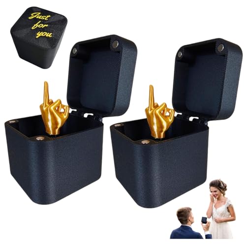 WYFDMNN Mittelfinger-Überraschungsgeschenkbox, Mittelfinger in Einer Box, Lustige Mittelfingerbox, Streichgeschenke, Überraschungsstreich-Pop-up-Geschenk for Erwachsene, Mittelfingergeschenke(2PCS) von WYFDMNN