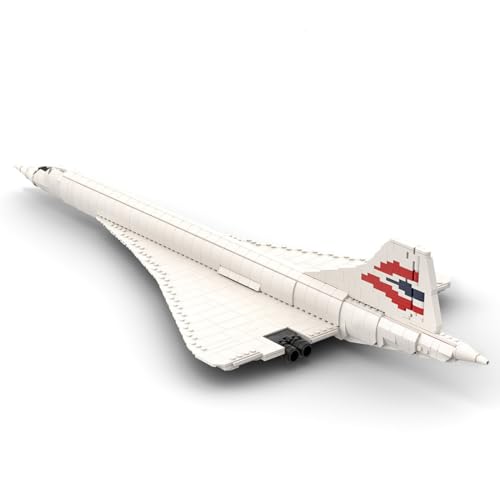 WYFTOY 1488 Teile/Set MOC-100783 Concorde Große Jet-förmige Kleinpartikel-Bausteine MOC-Set von WYFTOY