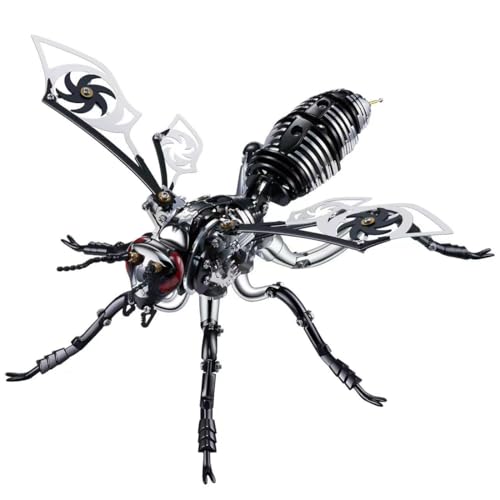 WYFTOY 3D-Metall-Hummel-Puzzle für Erwachsene, mechanische Insektenmontage-Modellbausätze, 340 + PCS DIY Metall-Puzzles, Schwarz von WYFTOY