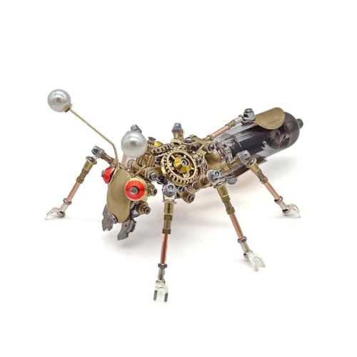 WYFTOY 3D-Metall-Stereo-Gyne-Puzzle für Erwachsene, Steampunk-Modellbausatz, mechanischer Insekten-Bausatz mit 300 + Metall-Puzzles von WYFTOY