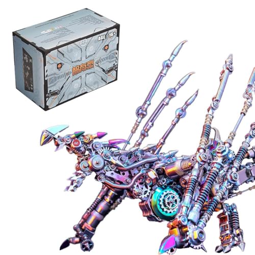 WYFTOY 3D Metallpuzzle für Erwachsene, Steampunk Mechanische Intelligenz Dargon Montage Modellbausatz DIY Metall Drachen Puzzle (1390+PCS) von WYFTOY