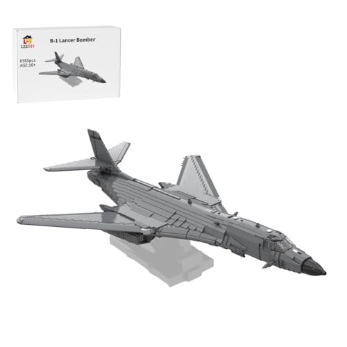 WYFTOY Aircraft Mdoel Baustein-Set, Maßstab 1:35, B-1 Lancer Bomber Bausteine, 8365-teiliges Militärflugzeugmodell-Set von WYFTOY