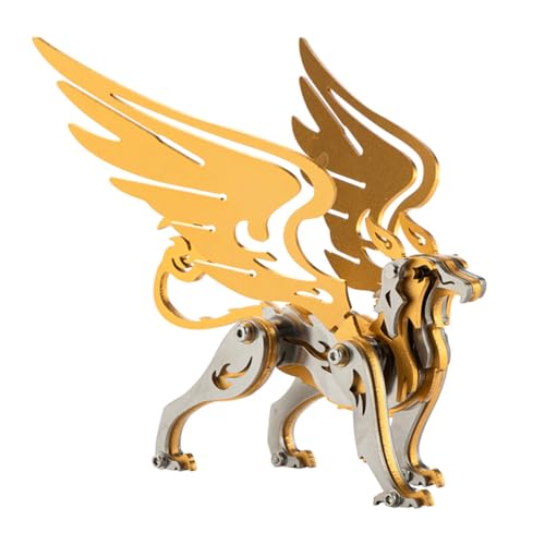 WYFTOY Metal Griffin Modell Puzzle für Erwachsene, Steampunk Mechanische Tiermodell Bausätze für Erwachsene, Gold von WYFTOY