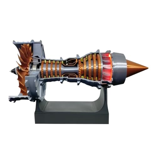 WYFTOY Skymechanman Trend 900 simuliertes funktionales Turbofan-Flugzeugmotor-Set mit roten LED-Lichtern, selbst montiertes Desktop-Spielzeug und Dekorationen (Batterieversion/50 + Stück/Messingfarbe) WYFTOY Skymechanman Trend 900 simuliertes funktionales Turbofan-Flugzeugmotor-Set mit roten LED-Lichtern, selbst montiertes Desktop-Spielzeug und Dekorationen (Batterieversion/50 + Stück/Messingfarbe) von WYFTOY