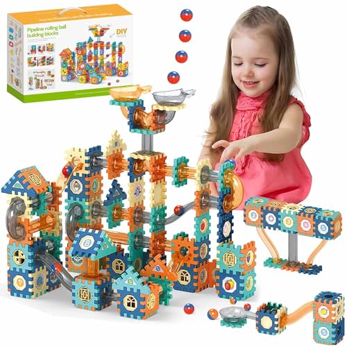 286 Piece Magnetic Building Blocks STEM Educational Toys for Kids Ages 2-12,track Ball Slide building blocks,Children Unlimited Creations,Ball Track and 3D Stacking Construction Set. (286) von WYIZCB