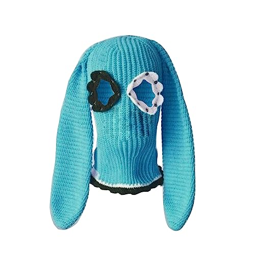 WYLZLKX Halloween Long BunnyEar Hat Funny Hat Ears BunnyBalaclava Long Ear Hat BunnyHat.blue von WYLZLKX