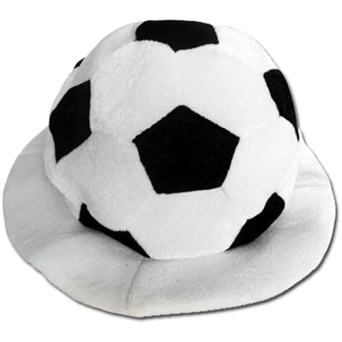 WYLZLKX Halloween Soccer Bucket Hat Kopfbedeckung Plüsch Kopfbedeckung für Maskeraden Halloween Plüsch Cartoon Hut Kopfbedeckung Schwarz und Weiß von WYLZLKX