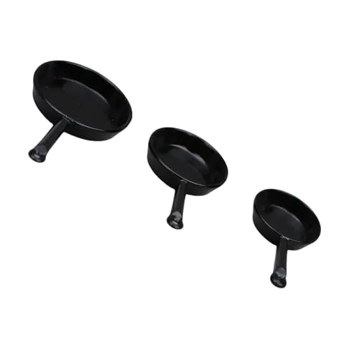 WYLZLKX Set mit 3 Miniatur-Bratpfannen für Puppenhäuser im Maßstab 1:12, Küchen-Display, Zubehör, Handwerksprojekt, Modelldekoration, Puppenhäuser-Dekorationen WYLZLKX Set mit 3 Miniatur-Bratpfannen für Puppenhäuser im Maßstab 1:12, Küchen-Display, Zubehör, Handwerksprojekt, Modelldekoration, Puppenhäuser-Dekorationen von WYLZLKX