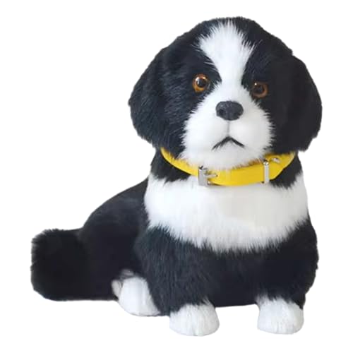 Live Pets Dog Stuffed Animal - Little Live Pets Dog with Barking Sounds, Fur Real Pets Toys, Home Office Decoration, Collectible Gifts (Border Collie) von WYRMB