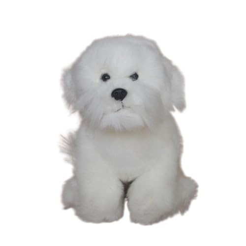 Simulation Cute Bichon Frize Plush Doll White Dog Plush Toy Cute and Soft Birthday Gift von WYRMB