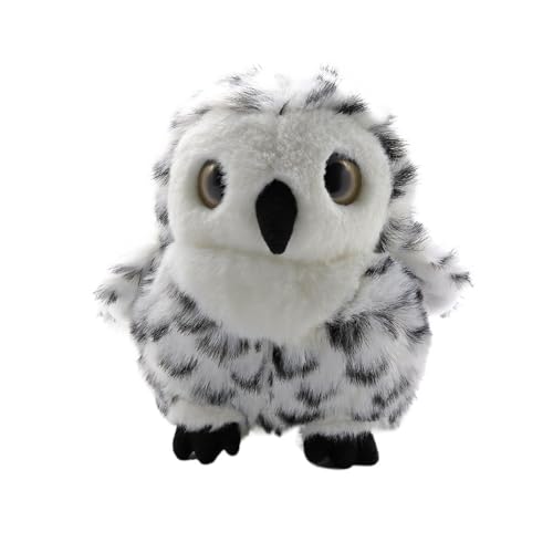 Simulation Cute Snowy Owl Plush Toy White Owl Bird Doll Soft and Cute Doll Doll Gift von WYRMB