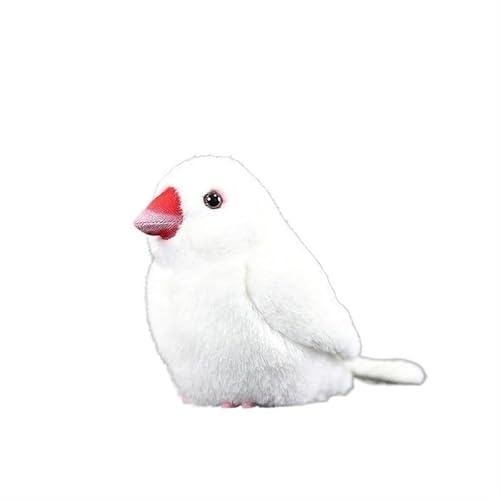 Simulation Fat Chirp Series White Bird Plush Doll White Bird Plush Toy Soft and Fun Children's Companion Gift Home Toy Decoration von WYRMB