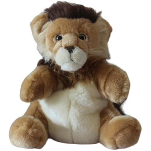 Simulation Little Lion Handpuppe Spielzeug Eltern-Kind-Spiel Früherziehung Requisiten Tier Bauchredner Plüschtier weich und niedlich als Begleiter Geschenk (metallisch), metallisch von WYRMB