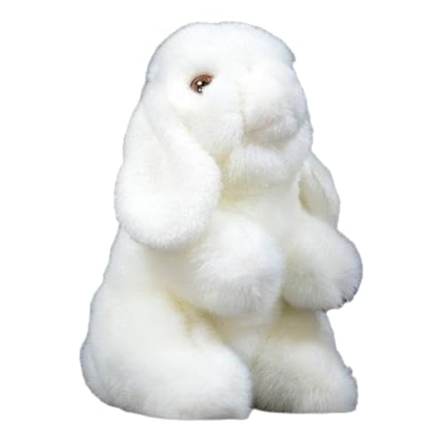 Simulation Squat Lop Ear Rabbit Doll White Bunny Soft Doll Animal Plush Gift von WYRMB