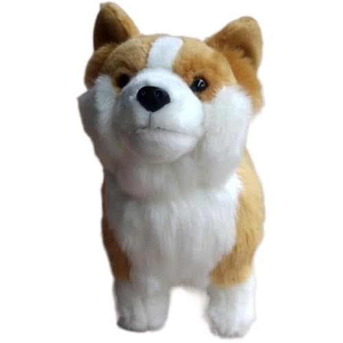 Simulation Super Cute Pet Dog Toy Cute Standing Welsh Corgi Plush Doll Soft von WYRMB