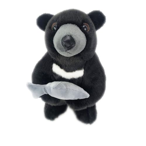 WYRMB Simulation Black Bear Plush Toy Cute Bear Plush Doll Soft and Cute 's Doll Gift Cloth Doll Decoration von WYRMB