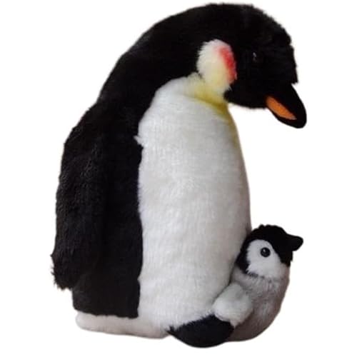 WYRMB Simulation Cute Antarktic Mother and Child Penguin Doll Emperor Penguin Plush Toy Aquarium Gift von WYRMB