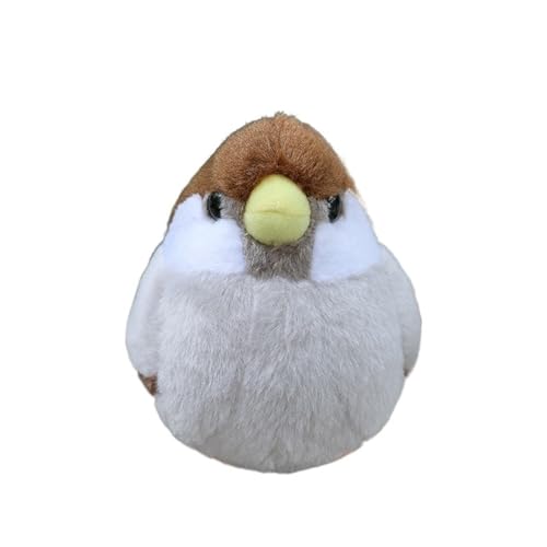 WYRMB Simulation Cute Bird Fat Chirping Sparrow Plush Doll Sparrow Toy Doll Soft von WYRMB