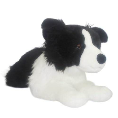 WYRMB Simulation Puppy Plush Toy Animal Border Collie Plush Doll Soft and Cute 's Companion Gift Home Decoration von WYRMB