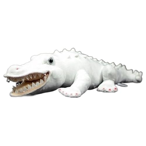 WYRMB Simulation Super Cute Crocodile Plush Toy Doll Cute Soft Albino Crocodile Doll Gift von WYRMB