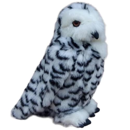 WYRMB Simulation Super Cute Snowy Owl Plush Toy Head Joint Owl Doll Decoration Maskottchen Popular Science Gift von WYRMB