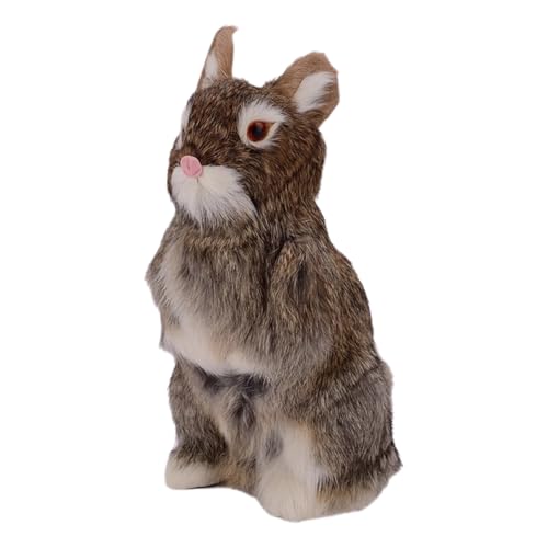 WYRMB Vivid Bunny Plüsch, realistische Stofftiere - Bunny Decor, Bunny Stofftier, Bunny Decor Figur, Sammlerstück Geschenke für Home Office, Kinderspielzeug (Braun) von WYRMB