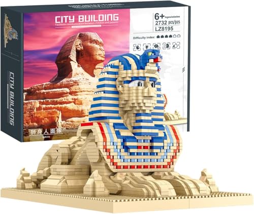 WYSWYG Kreativer Ägyptische Sphinx Bausteine Baukasten - 2732 teiliges Set für endlosen Bauspaß von Hobbyisten und Kindern ab 6 Jahren von WYSWYG