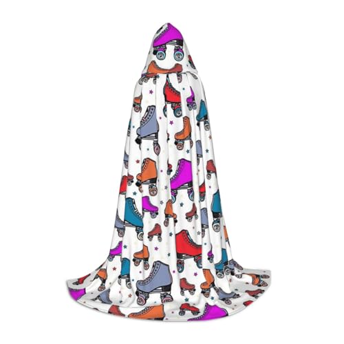 WYYDPPLK Langer Kapuzenumhang für Teenager, Rollschuhe, farbenfroher Druck, Cosplay, Rollenparty, Halloween-Kostüme WYYDPPLK Langer Kapuzenumhang für Teenager, Rollschuhe, farbenfroher Druck, Cosplay, Rollenparty, Halloween-Kostüme von WYYDPPLK