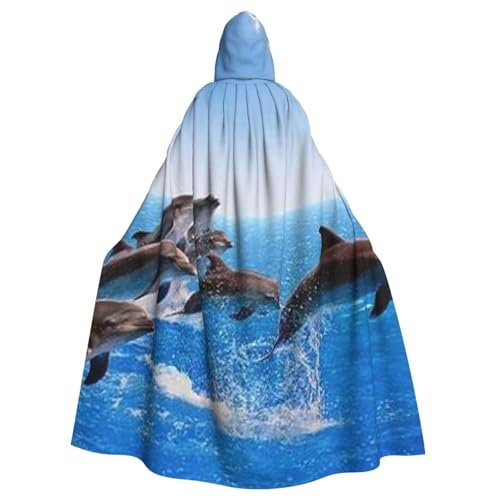 WYYDPPLK Lustiger einzigartiger 3D-Tier-Delfin-Druck, Kapuzenumhang für Erwachsene, Unisex, Halloween, Weihnachten, Cosplay-Umhang WYYDPPLK Lustiger einzigartiger 3D-Tier-Delfin-Druck, Kapuzenumhang für Erwachsene, Unisex, Halloween, Weihnachten, Cosplay-Umhang von WYYDPPLK