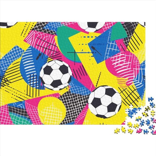 Fußball Erwachsene Puzzle 1000 Teile Weltmeisterschaft Family Challenging Games Home Decor Geburtstag Lernspiel Stress Relief Toy 1000pcs (75x50cm) von WZXYMXDP