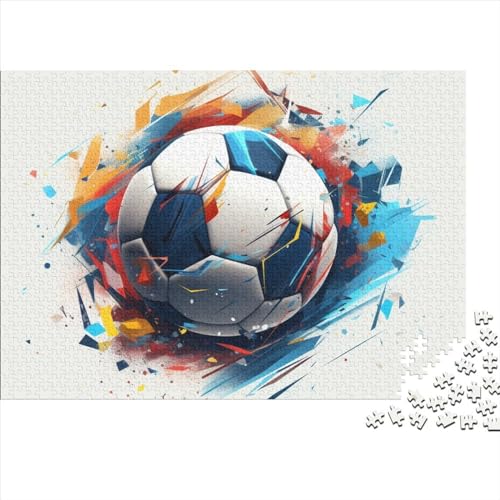 Fußball Erwachsene Puzzle 1000 Teile Weltmeisterschaft Family Challenging Games Home Decor Geburtstag Lernspiel Stress Relief Toy 1000pcs (75x50cm) von WZXYMXDP