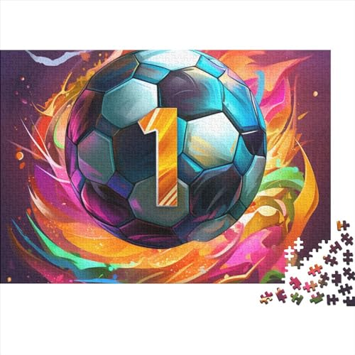 Fussball Erwachsene Puzzle 1000 Teile Weltmeisterschaft Geburtstag Lernspiel Family Challenging Games Home Decor Stress Relief Toy 1000pcs (75x50cm) von WZXYMXDP