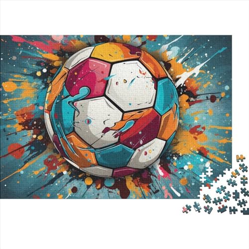 Fußball Erwachsene Puzzle 1000 Teile Weltmeisterschaft Geburtstag Lernspiel Family Challenging Games Home Decor Stress Relief Toy 1000pcs (75x50cm) von WZXYMXDP