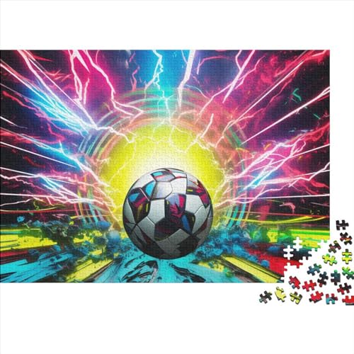 Fußball Erwachsene Puzzle 1000 Teile Weltmeisterschaft Geburtstag Lernspiel Family Challenging Games Home Decor Stress Relief Toy 1000pcs (75x50cm) von WZXYMXDP