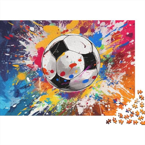 Fussball Erwachsene Puzzle 300 Teile Weltmeisterschaft Geburtstag Family Challenging Games Lernspiel Wohnkultur Stress Relief Toy 300pcs (40x28cm) von WZXYMXDP
