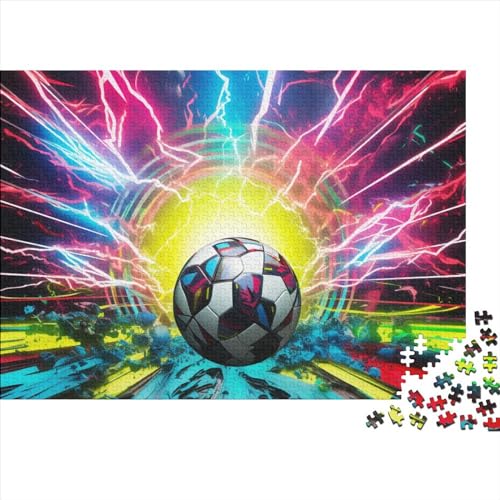 Fußball Erwachsene Puzzle 300 Teile Weltmeisterschaft Geburtstag Lernspiel Family Challenging Games Home Decor Stress Relief Toy 300pcs (40x28cm) von WZXYMXDP