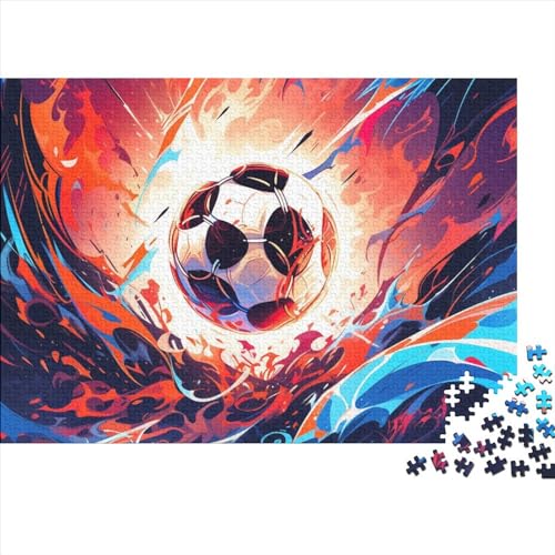 Fussball Erwachsene Puzzle 300 Teile Weltmeisterschaft Geburtstag Lernspiel Wohnkultur Family Challenging Games Stress Relief Toy 300pcs (40x28cm) von WZXYMXDP