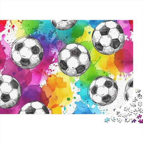 Fußball Erwachsene Puzzle 500 Teile Weltmeisterschaft Family Challenging Games Wohnkultur Geburtstag Lernspiel Stress Relief Toy 500pcs (52x38cm) von WZXYMXDP