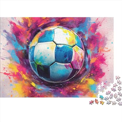 Fußball Erwachsene Puzzle 500 Teile Weltmeisterschaft Home Decor Geburtstag Family Challenging Games Lernspiel Stress Relief Toy 500pcs (52x38cm) von WZXYMXDP