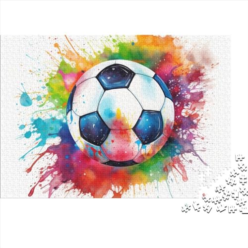 Fussball Erwachsene Puzzle 500 Teile Weltmeisterschaft Lernspiel Wohnkultur Geburtstag Family Challenging Games Stress Relief Toy 500pcs (52x38cm) von WZXYMXDP