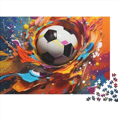 Fussball Erwachsene Puzzle 500 Teile Weltmeisterschaft Wohnkultur Geburtstag Lernspiel Family Challenging Games Stress Relief Toy 500pcs (52x38cm) von WZXYMXDP