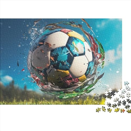 Fussball Für Erwachsene Puzzle 300 Teile Weltmeisterschaft Home Decor Family Challenging Games Geburtstag Lernspiel Stress Relief 300pcs (40x28cm) von WZXYMXDP