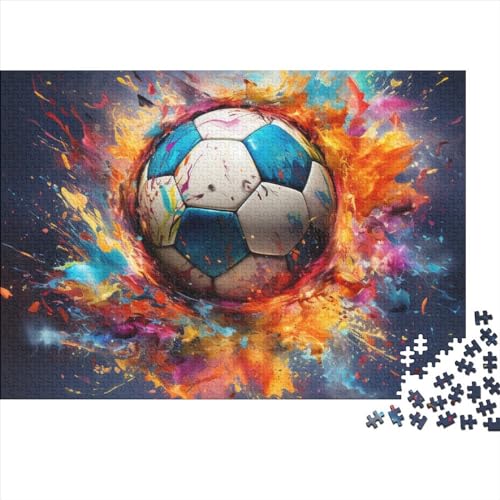 Fußball Für Erwachsene Puzzle 500 Teile Weltmeisterschaft Wohnkultur Family Challenging Games Lernspiel Geburtstag Stress Relief 500pcs (52x38cm) von WZXYMXDP