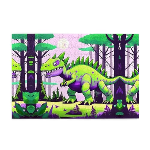 Holzpuzzle 1000 Teile WZYWHJ grüner Dinosaurier gedruckt für Erwachsene und Kinder, perfekt für Familienspaß, Stressabbau Holzpuzzle 1000 Teile WZYWHJ grüner Dinosaurier gedruckt für Erwachsene und Kinder, perfekt für Familienspaß, Stressabbau von WZYWHJ