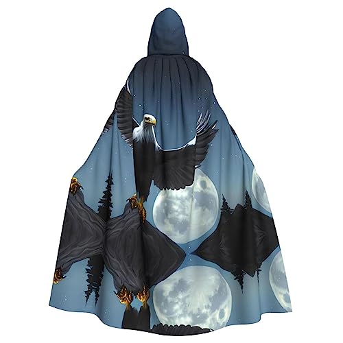 WZYWHJ Adler unter den Sternen, Aldult Qualität, Cosplay-Poncho mit Kapuze, Umhang für Damen und Herren, Halloween von WZYWHJ