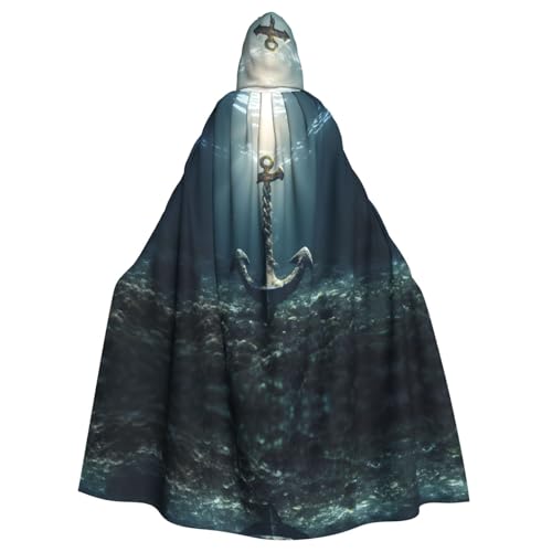 WZYWHJ Anchors Picture Aldult Cosplay-Poncho mit Kapuze, Umhang für Damen und Herren, Halloween-Party von WZYWHJ