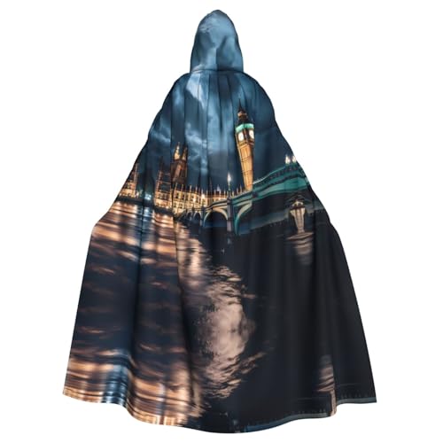 WZYWHJ Big Ben, England Picture Aldult Cosplay Poncho Hooded Cloak for men and women Halloween Party von WZYWHJ