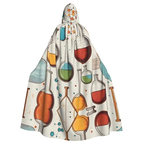 WZYWHJ Chemie-Druck Druck Aldult Cosplay Poncho Kapuzenumhang für Damen und Herren Halloween Party von WZYWHJ