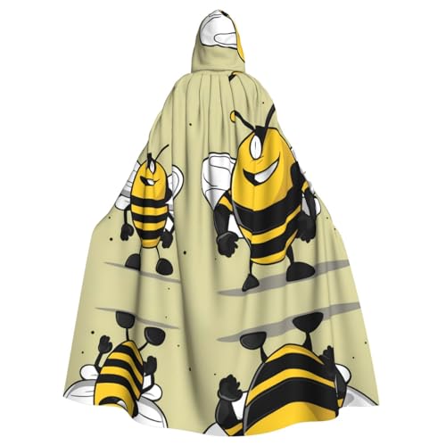 WZYWHJ Cosplay-Poncho mit Cartoon-Hummelmuster, Aldult Qualität, Umhang mit Kapuze für Damen und Herren von WZYWHJ